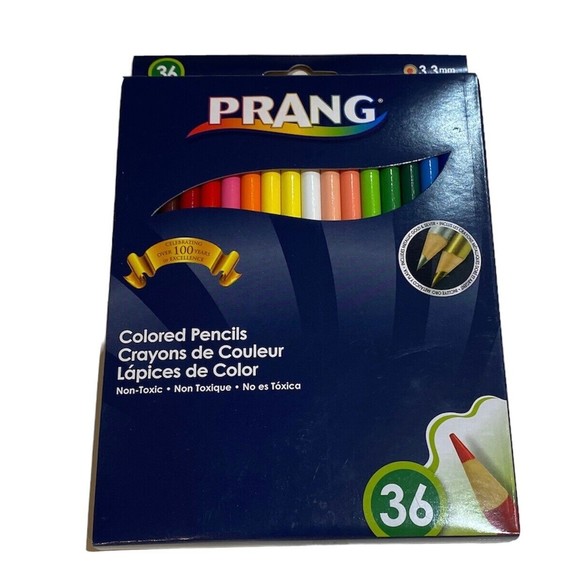Prang Colored Pencils – 36 Colors - NEW 3.3mm Includes Metallic Gold & Silver - Picture 1 of 3